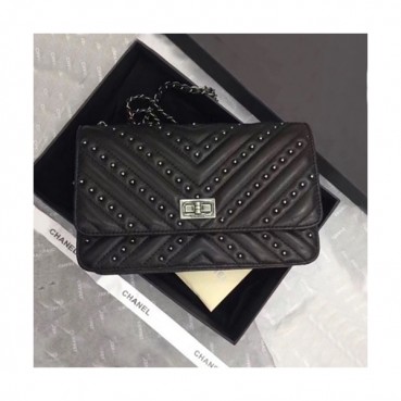 Chanel 2019 WOC Chain Cross Bag,19CM - 샤넬 2019 WOC 체인 크로스백,CHAB1144,19CM,블랙