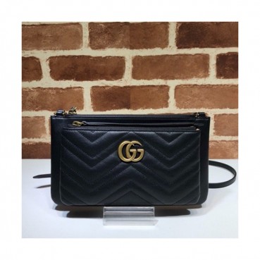 Gucci 2019 Marmont Matlase Clutch Bag / Shoulder Cross Bag ,25CM - 구찌 2019 마몬트 마틀라세 여성용 클러치백 / 숄더 크로스백,453878,GUB0730,25cm,블랙