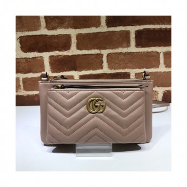 Gucci 2019 Marmont Matlase Clutch Bag / Shoulder Cross Bag ,25CM - 구찌 2019 마몬트 마틀라세 여성용 클러치백 / 숄더 크로스백,453878,GUB0728,25cm,핑크