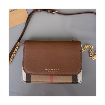 Burberry 2019 Mini Chain Shoulder Cross Bag, 19cm - 버버리 2019 여성용 미니 체인 숄더 크로스백,BURB0355,19cm,브라운