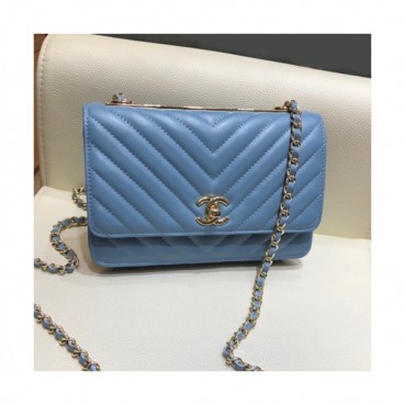 Chanel 2019 WOC Chain Cross Bag,19CM - 샤넬 2019 WOC 체인 크로스백,CHAB1066,19CM,블루