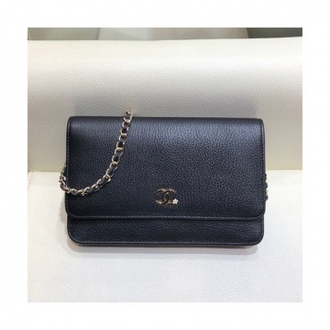 Chanel 2019 WOC Chain Cross Bag,19CM - 샤넬 2019 WOC 체인 크로스백,CHAB1063,19CM,블랙
