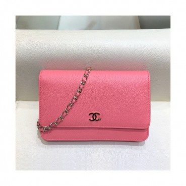 Chanel 2019 WOC Chain Cross Bag,19CM - 샤넬 2019 WOC 체인 크로스백,CHAB1062,19CM,핑크
