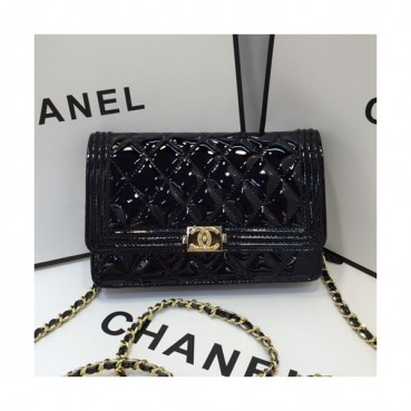 Chanel 2019 WOC Chain Cross Bag,19CM - 샤넬 2019 WOC 체인 크로스백,CHAB1058,19CM,블랙