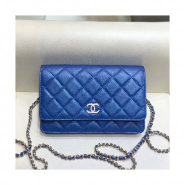 Chanel 2019 WOC Chain Cross Bag,19CM - 샤넬 2019 WOC 체인 크로스백,CHAB1055,19CM,블루