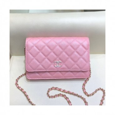 Chanel 2019 WOC Chain Cross Bag,19CM - 샤넬 2019 WOC 체인 크로스백,CHAB1054,19CM,핑크