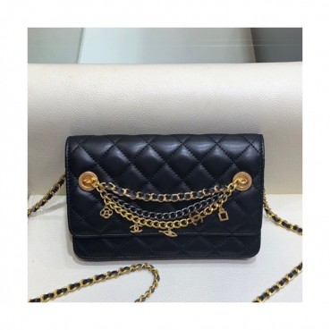 Chanel 2019 WOC Chain Cross Bag,19CM - 샤넬 2019 WOC 체인 크로스백,CHAB1049,19CM,블랙
