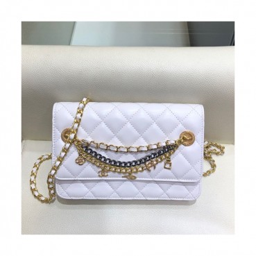 Chanel 2019 WOC Chain Cross Bag,19CM - 샤넬 2019 WOC 체인 크로스백,CHAB1048,19CM,화이트