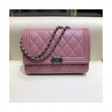 Chanel 2019 WOC Chain Cross Bag,19CM - 샤넬 2019 WOC 체인 크로스백,CHAB1021,19CM,핑크