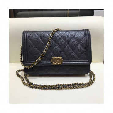 Chanel 2019 WOC Chain Cross Bag,19CM - 샤넬 2019 WOC 체인 크로스백,CHAB1020,19CM,블랙