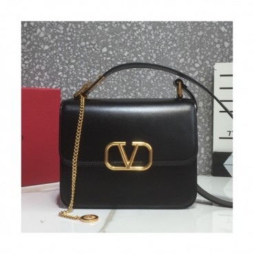 Valentino 2019 Leather Garavani Vsling Shoudler Cross Bag,18/22CM - 발렌티노 2019 레더 가라바니 브이슬링 숄더 크로스백,VTB0756,18/22CM,블랙