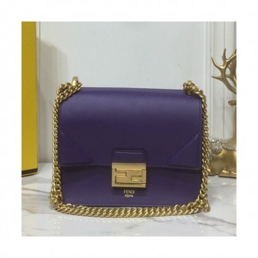 Fendi 2019 Kan U Leather Small Chain Shoudler Cross Bag,19CM - 펜디 2019 캔 유 레더 스몰 체인 숄더 크로스백,VTB0750,19CM,퍼플