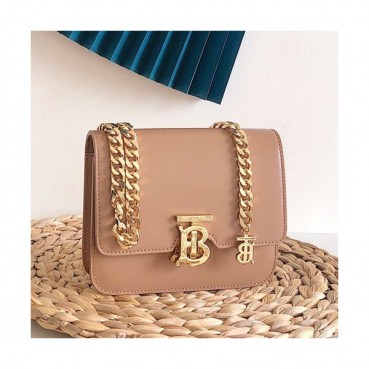 Burberry 2019 Ladies TB Leather Chain Cross Bag , 17cm - 버버리 2019 TB 레더 여성용 체인 크로스백,BURB0337,17cm,베이지