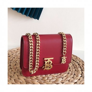 Burberry 2019 Ladies TB Leather Chain Cross Bag , 17cm - 버버리 2019 TB 레더 여성용 체인 크로스백,BURB0336,17cm,레드