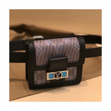 [한정판]Louis Vuitton 2019 Mini Dauphine Hip Sack / Cross Bag, 12cm - 루이비통 2019 미니 다프네 여성용 힙색 / 크로스백 M69621,LOUB1558, 12cm ,블랙+블루
