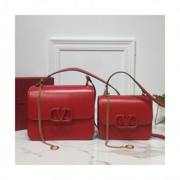 Valentino 2019 Leather Garavani Vsling Shoudler Cross Bag,18/22CM - 발렌티노 2019 레더 가라바니 브이슬링 숄더 크로스백,VTB0734,18/22CM,레드
