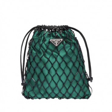 Prada 2019 Mesh Satin Leather Tote Shoulder Cross Bag,25cm - 프라다 2019 여성용 매쉬 새틴 레더 토트 숄더 크로스백 ,1BC075