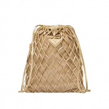 Prada 2019 Mesh Satin Leather Tote Shoulder Cross Bag,25cm - 프라다 2019 여성용 매쉬 새틴 레더 토트 숄더 크로스백 ,1BC075