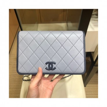 Chanel 2019 WOC Chain Cross Bag,19CM - 샤넬 2019 WOC 체인 크로스백,CHAB0880,19CM,그레이