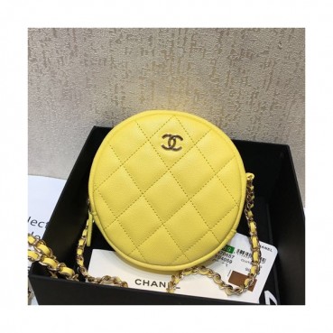Chanel 2019 Women Mini Cross Bag,12cm - 샤넬 2019 여성용 미니 크로스백 CHAB0825, 12cm,옐로우