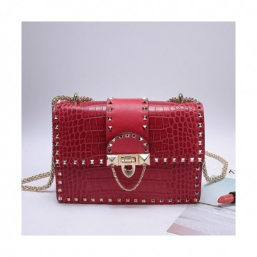 Valentino 2019  Leather Shoudler Cross Bag,21CM - 발렌티노 2019 레더 숄더 크로스백,VTB0715,21CM,레드