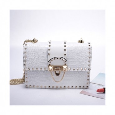 Valentino 2019  Leather Shoudler Cross Bag,21CM - 발렌티노 2019 레더 숄더 크로스백,VTB0714,21CM,화이트