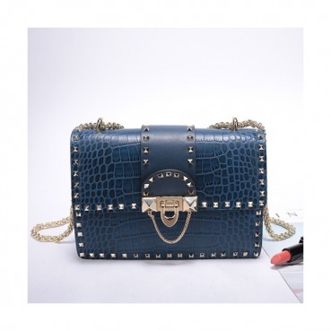 Valentino 2019  Leather Shoudler Cross Bag,21CM - 발렌티노 2019 레더 숄더 크로스백,VTB0713,21CM,블루