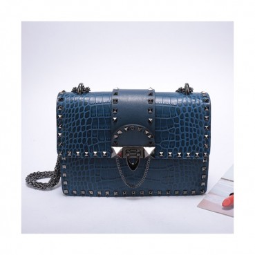 Valentino 2019  Leather Shoudler Cross Bag,21CM - 발렌티노 2019 레더 숄더 크로스백,VTB0712,21CM,블루