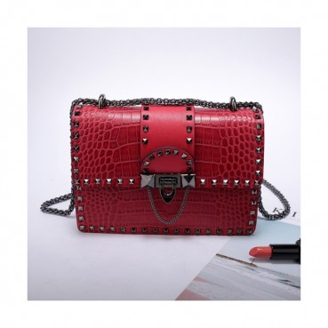 Valentino 2019  Leather Shoudler Cross Bag,21CM - 발렌티노 2019 레더 숄더 크로스백,VTB0711,21CM,레드