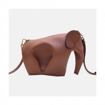 Loewe Elephant Mini Cross Bag,18CM - 로에베 엘리펀트 미니 크로스백 ,LOEB0023 ,18CM, 브라운