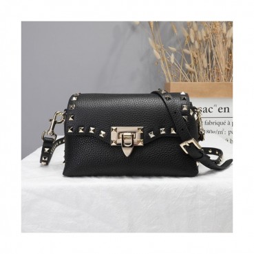 Valentino 2019 Leather Garavani Rockstud Cross Bag,20CM - 발렌티노 2019 레더 가라바니 락스터드 크로스백,0095 