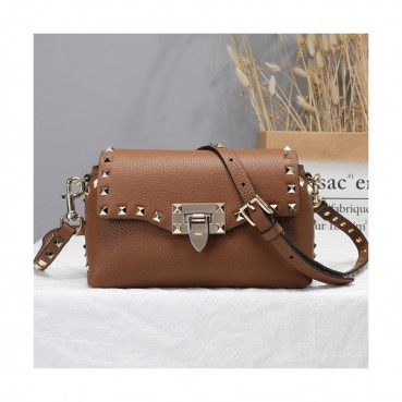 Valentino 2019 Leather Garavani Rockstud Cross Bag,20CM - 발렌티노 2019 레더 가라바니 락스터드 크로스백,0095 