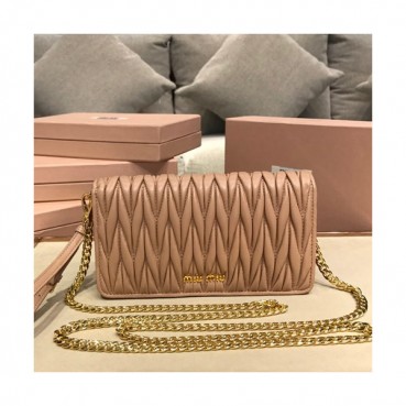 MiuMiu 2019  Matelasse  Chain Shoulder Cross Bag / Clutch Bag,19cm - 미우미우 2019 마틀라세 체인 숄더 크로스백 / 클러치백,5ZH029, MIUB0290 , 19cm,연핑크