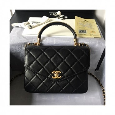 Chanel 2019 Leather Chain Shoulder Cross Bag  ,19CM - 샤넬 2019 레더 체인 숄더 크로스백 CHAB0737,19CM,블랙