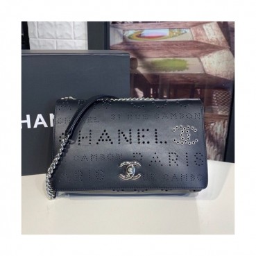 Chanel 2019 Leather Chain Shoulder Cross Bag  ,22CM - 샤넬 2019 레더 체인 숄더 크로스백 CHAB0736,22CM,블랙