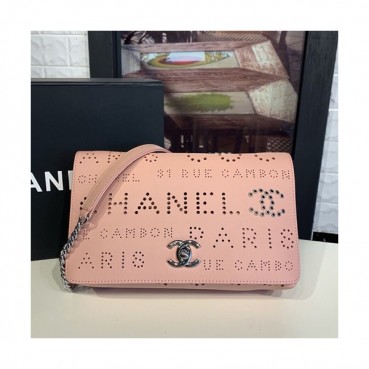 Chanel 2019 Leather Chain Shoulder Cross Bag  ,22CM - 샤넬 2019 레더 체인 숄더 크로스백 CHAB0735,22CM,핑크