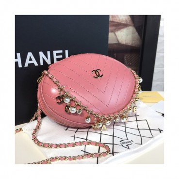 Chanel 2019 Leather Chain Shoulder Cross Bag  ,13.5CM - 샤넬 2019  레더 체인 숄더 크로스백 CHAB0717,13.5CM,핑크