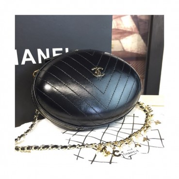 Chanel 2019 Leather Chain Shoulder Cross Bag  ,13.5CM - 샤넬 2019  레더 체인 숄더 크로스백 CHAB0716,13.5CM,블랙