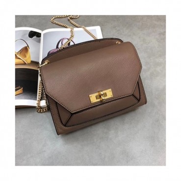 Bally 2019 Suzy Leather Chain Shoulder Cross Bag,20/24cm  - 발리 2019 수지 레더 여성용 체인 숄더 크로스백,BALB0015,20/24cm,브라운
