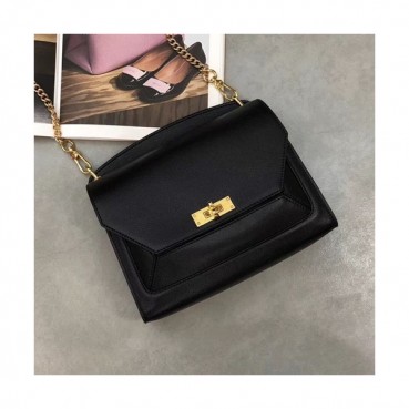 Bally 2019 Suzy Leather Chain Shoulder Cross Bag,20/24cm  - 발리 2019 수지 레더 여성용 체인 숄더 크로스백,BALB0013,20/24cm,블랙