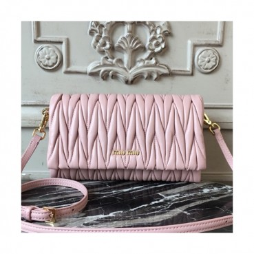 MiuMiu 2019  Matelasse  Shoulder Cross Bag,21.5cm - 미우미우 2019 마틀라세 숄더 크로스백,5BH080, MIUB0231,21.5cm,핑크