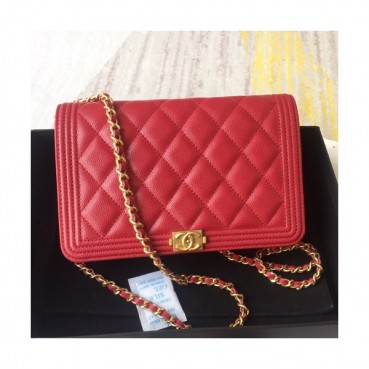 Chanel 2019 WOC Chain Cross Bag,19.5CM - 샤넬 2019 WOC 체인 크로스백,CHAB0680,19.5CM,레드