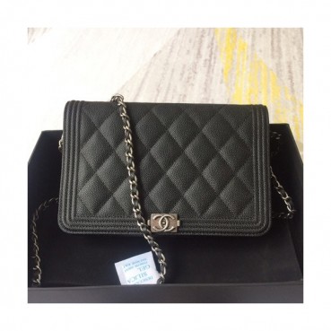 Chanel 2019 WOC Chain Cross Bag,19.5CM - 샤넬 2019 WOC 체인 크로스백,CHAB0679,19.5CM,블랙