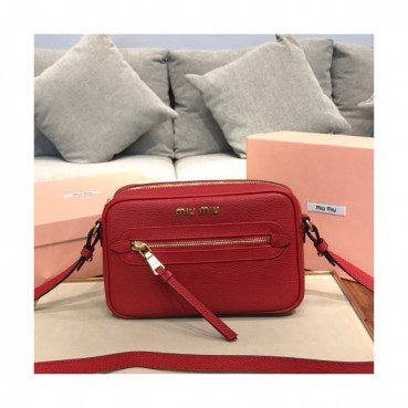 MiuMiu 2019 Camera Shoulder Cross Bag,23cm - 미우미우 2019 카메라 숄더 크로스백,5BH116 , MIUB0129 , 23cm,레드