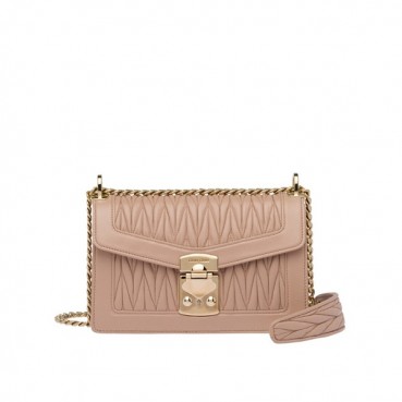 MiuMiu 2019 Chain Shoulder Cross Bag,22cm - 미우미우 2019 체인 숄더 크로스백,5BD083, MIUB0105  , 22cm,베이지핑크