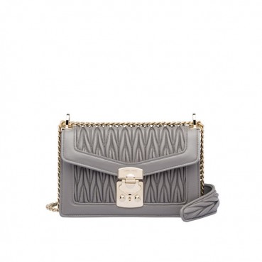 MiuMiu 2019 Chain Shoulder Cross Bag,22cm - 미우미우 2019 체인 숄더 크로스백,5BD083 , MIUB0104 , 22cm,그레이