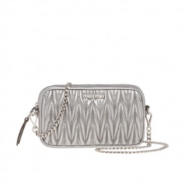 MiuMiu 2019 Matelasse Belt Bag / Shoulder Cross Bag,19cm - 미우미우 2019 마틀라세 벨트백 / 숄더 크로스백,5BL005 , MIUB0085, 19cm,실버