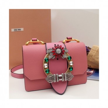 MiuMiu 2019 Lady Shoulder Cross Bag,23cm - 미우미우 2019 레이디 숄더 크로스백,5BH609, MIUB0053, 23cm,핑크