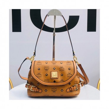 MCM 2019 Visetos Shoulder Cross Bag,26.5cm - 엠씨엠 2019 여성용 비세토스 숄더 크로스백 MCMB0281, 26.5cm,브라운
