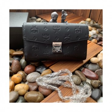 MCM 2019 Patricia Chain Shoulder Cross Bag,23.5cm - 엠씨엠 2019 여성용 패트리샤 체인 숄더 크로스백 MCMB0263, 23.5cm,블랙